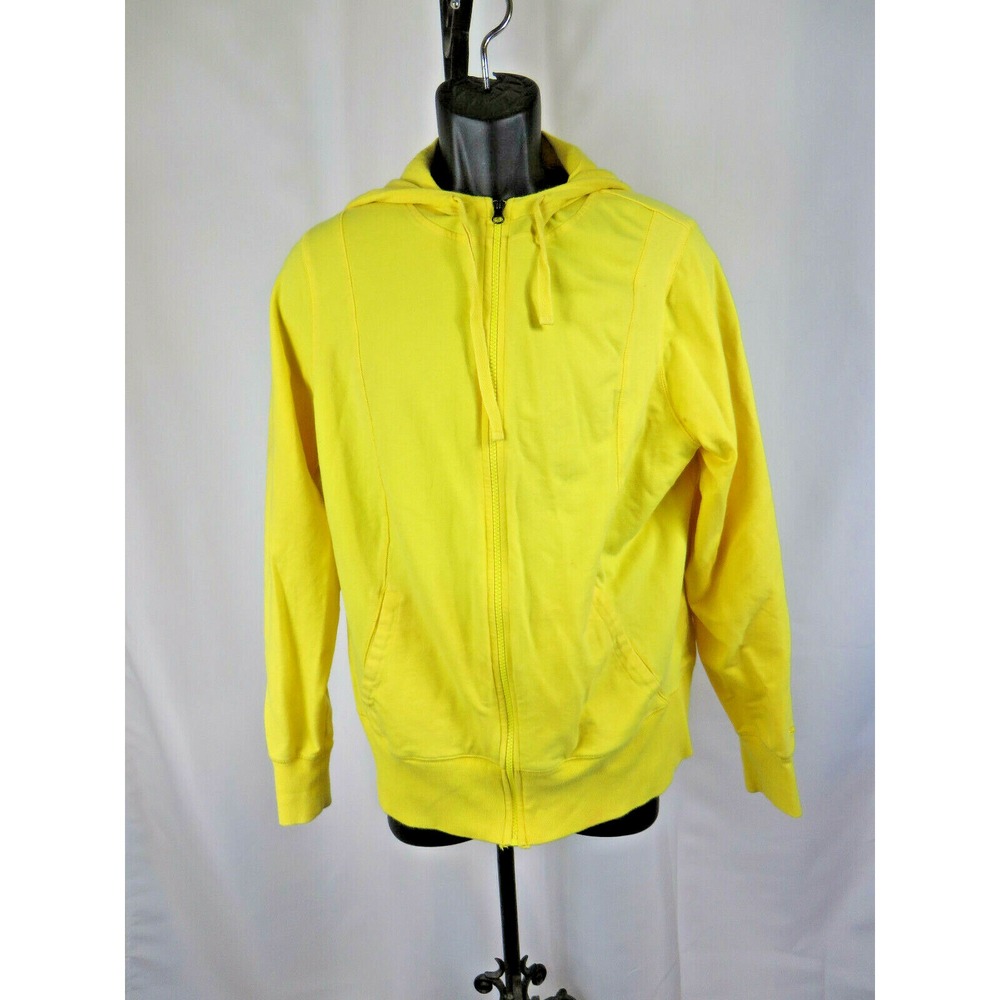 Mens G9 Champion Full Zip Yellow Hooded Sweatshirt Jacket Size XXL 2XL